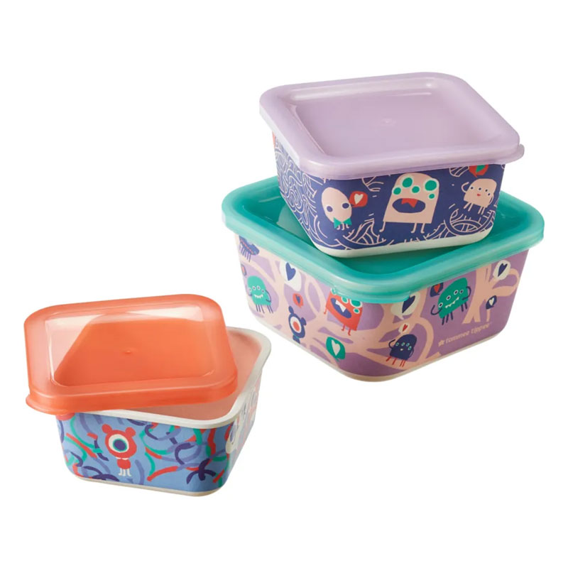 Tommee Tippee Chompers 3-piece Bamboo Stacking Snack Boxes - 18+M