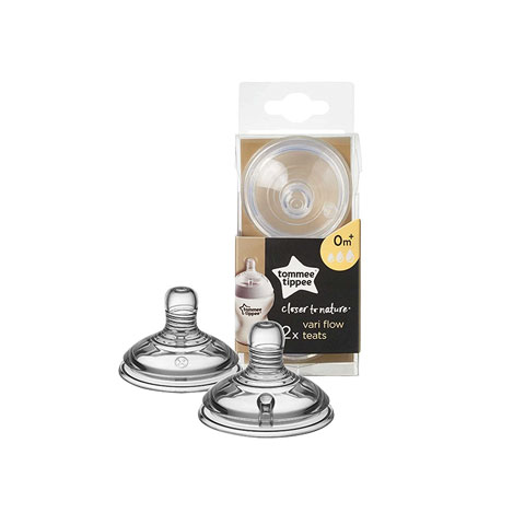 Tommee Tippee Closer To Nature Vari Flow Teats 0m+ 2pk (1407)