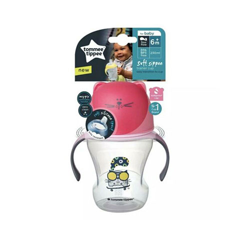Tommee Tippee Soft Sippee Trainer Cup 6m+ 230ml - Pink
