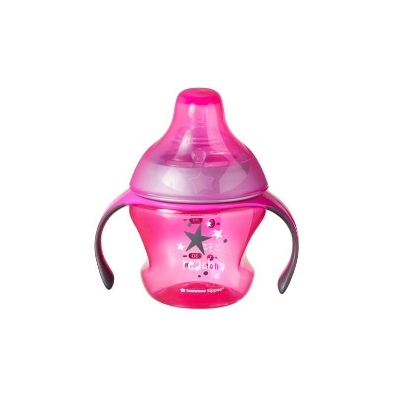 Tommee Tippee Transition Tranir Soft Teat & Spout Cup 4+m 150ml - Pink (0805)