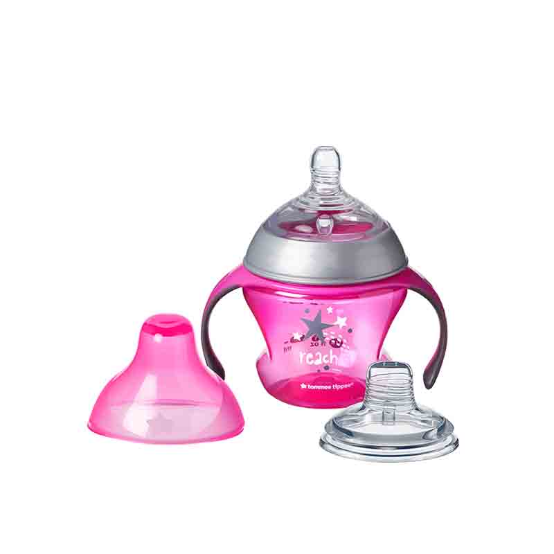 Tommee Tippee Transition Tranir Soft Teat & Spout Cup 4+m 150ml - Pink (0805)
