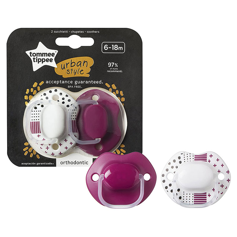 Tommee Tippee Urban Style 2 Soothers 6 - 18 Months