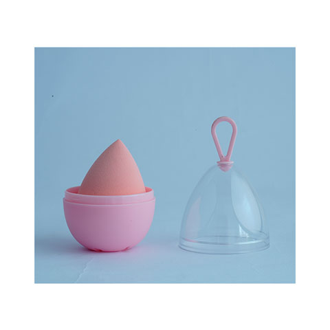 Travel Portable Water Drop Makeup Blender Sponge with Case - Baby Pink