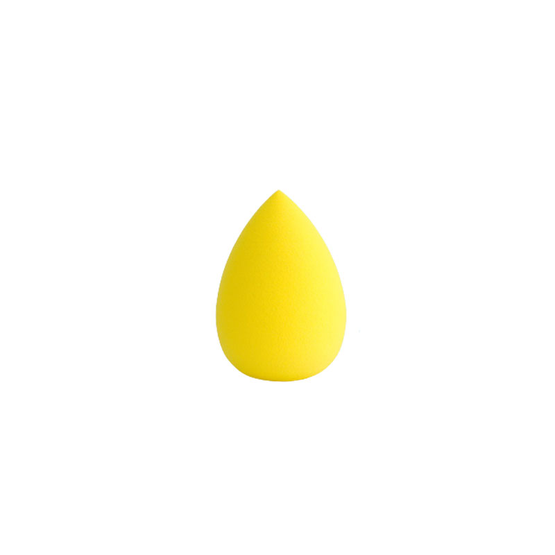 Travel Portable Water Drop Makeup Blender Sponge with Case - Yellow