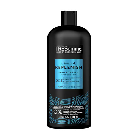 Tresemme Cleanse & Replenish 3 in 1 Shampoo Conditioner & Detangler 828ml