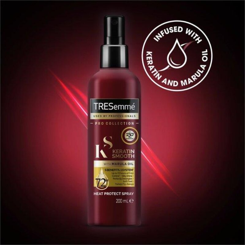 Tresemme Keratin Smooth Heat Protect Spray With Marula Oil 200ml
