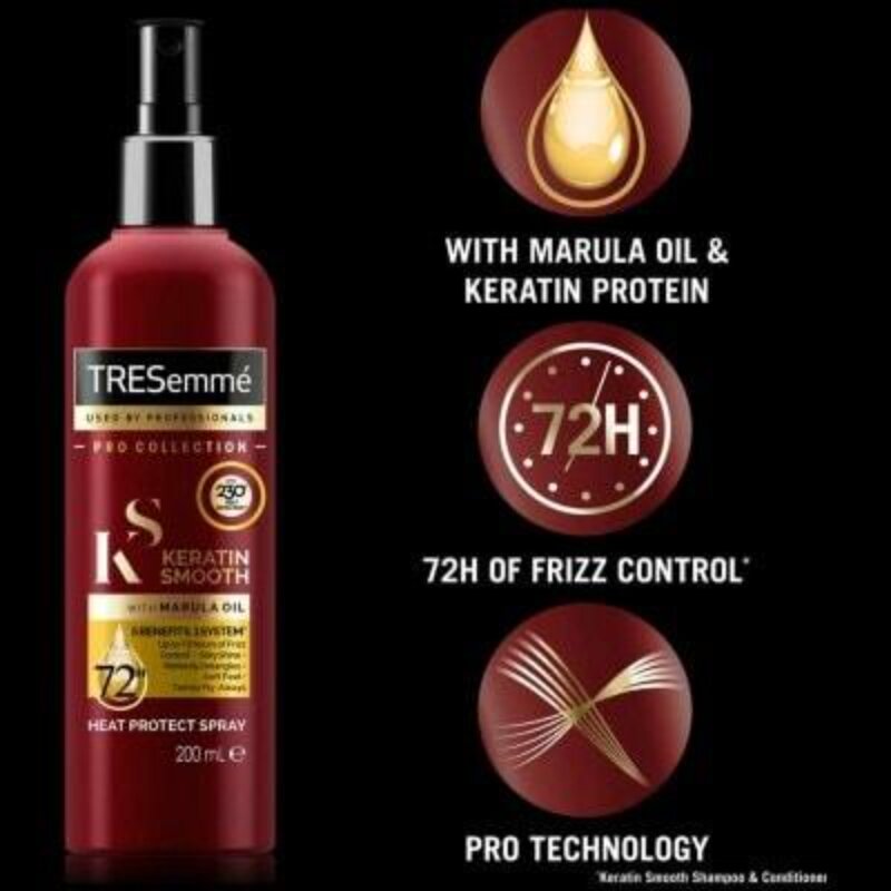 Tresemme Keratin Smooth Heat Protect Spray With Marula Oil 200ml