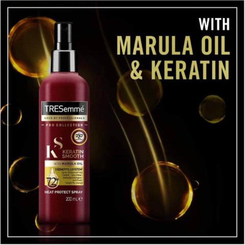 Tresemme Keratin Smooth Heat Protect Spray With Marula Oil 200ml
