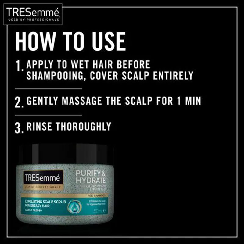 Tresemme Purify & Hydrate Exfoliating Scalp Scrub For Greasy Hair 300ml