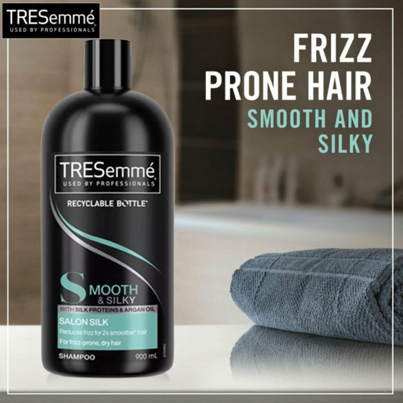 Tresemme Smooth & Silky Salon Silk Shampoo For Dry, Frizz Prone Hair 900ml