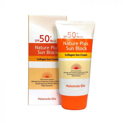 Valencia Gio Nature Plus Sun Block Collagen Sun Cream SPF 50+ - 70ml