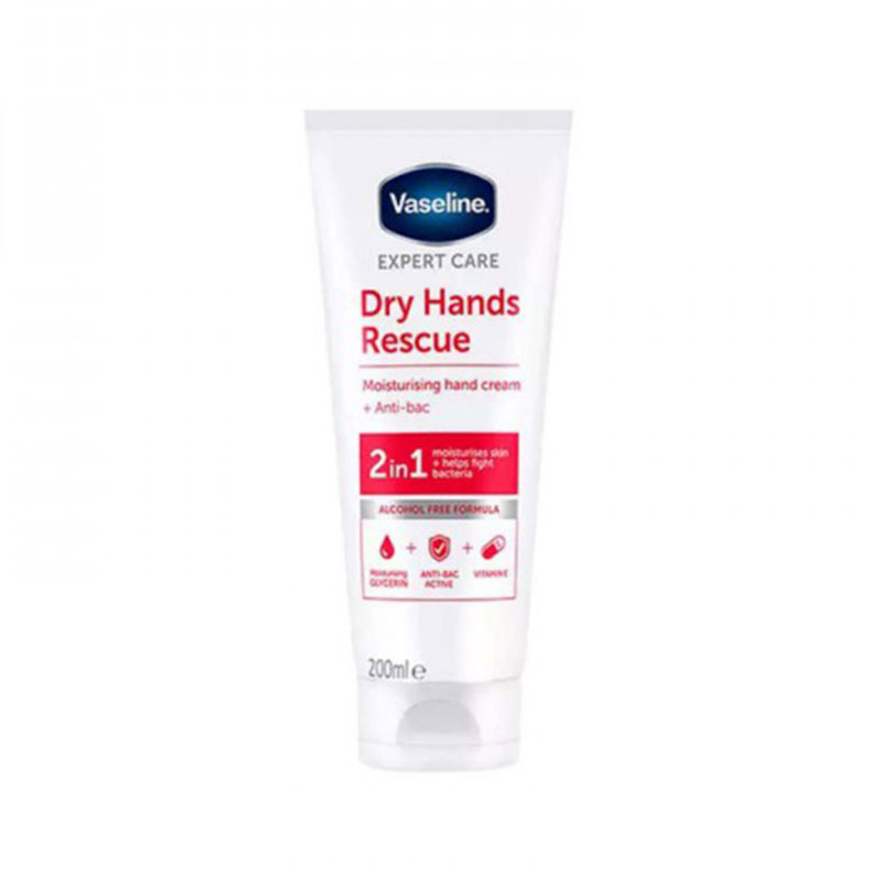 Vaseline Expert Care Dry Hands Rescue Moisturising 2 in 1 Hand Cream 200ml