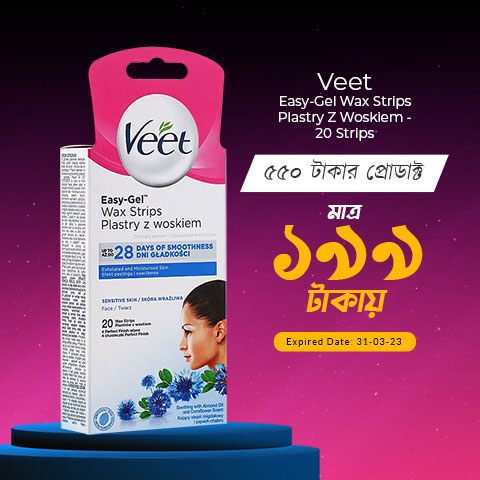 Veet Easy-Gel Wax Strips Plastry Z Woskiem - 20 Strips