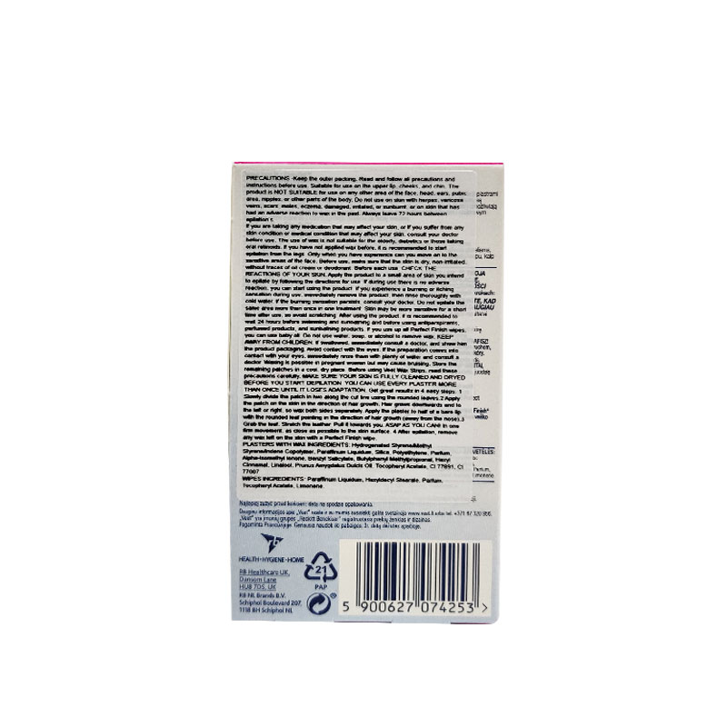 Veet Easy-Gel Wax Strips Plastry Z Woskiem - 20 Strips