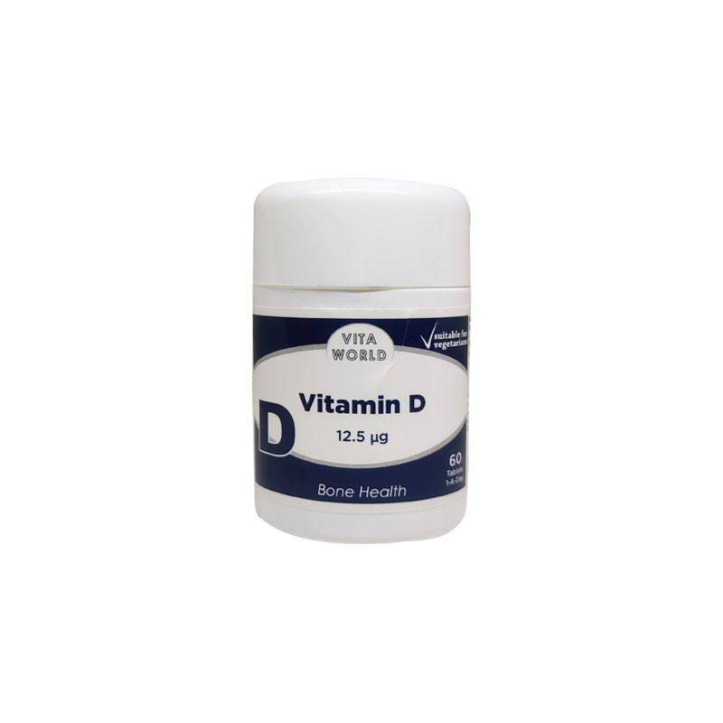 Vita World Vitamin D 12.5µg Bone Health Tablets - 60 Tablets