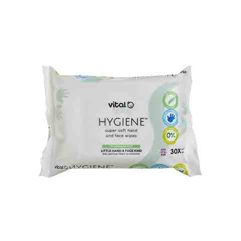 Vital Baby Fragrance Free Super Soft Hand and Face Wipes - 30 Wipes