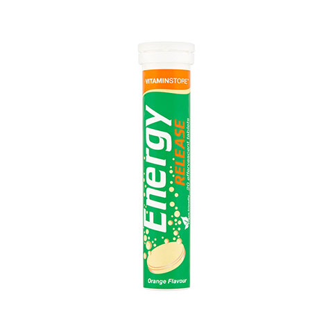 Vitaminstore Energy Release Effervescent Tablets Orange Flavour - 20 Tablets