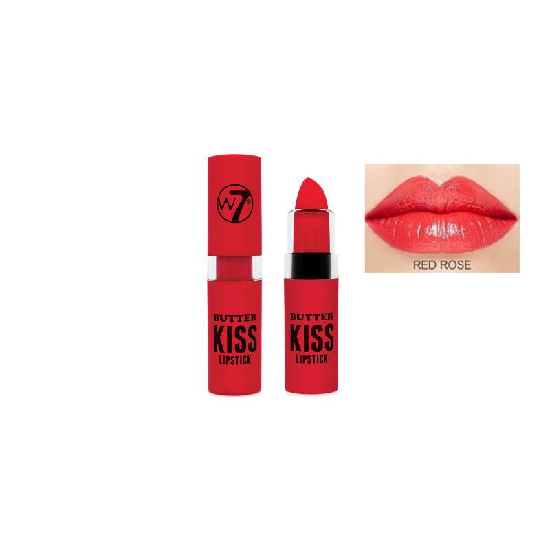W7 Butter Kiss Lipstick - Red Rose