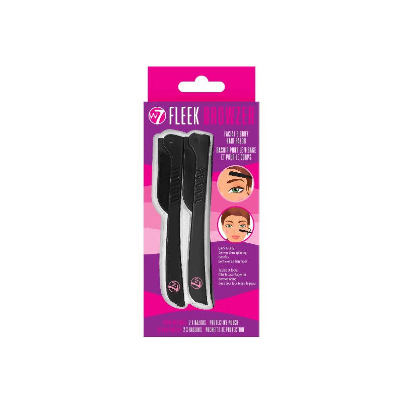 W7 Fleek Browzer Facial & Body Hair Razor Pack