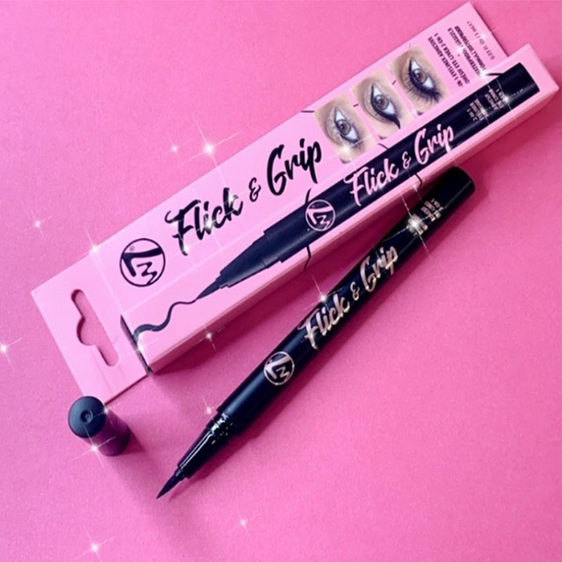 W7 Flick & Grip 2-In-1 Adhesive Eyeliner Pen - Black / Noir