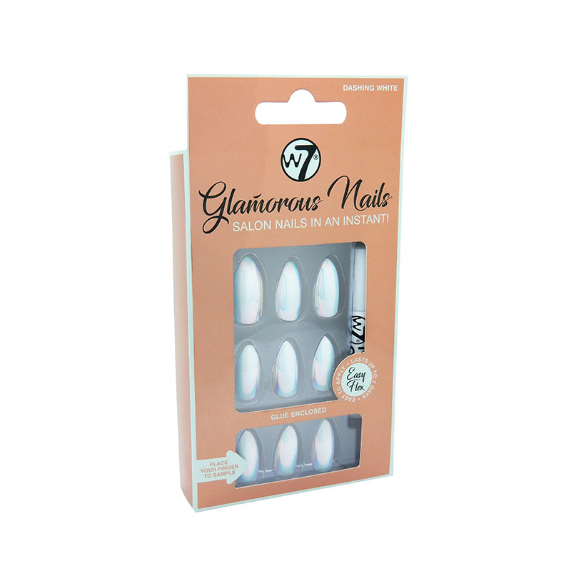 W7 Glamorous Artificial Nails - Dashing White