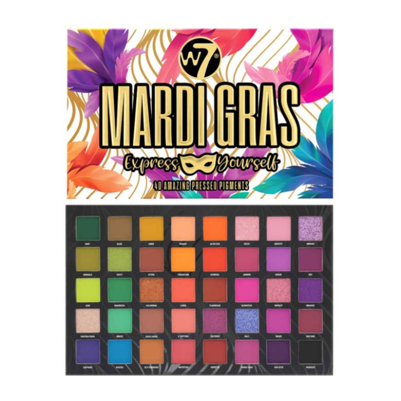 W7 Mardi Gras Express Yourself 40 Amazing Pressed Pigments Palette