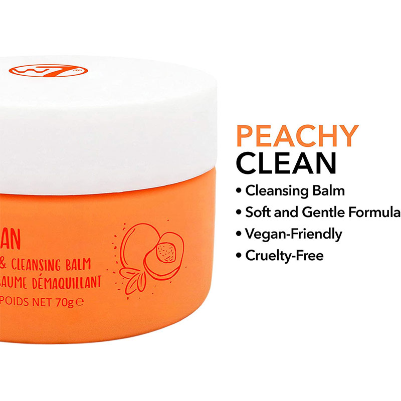 W7 Peachy Clean Makeup Remover & Cleansing Balm 70g