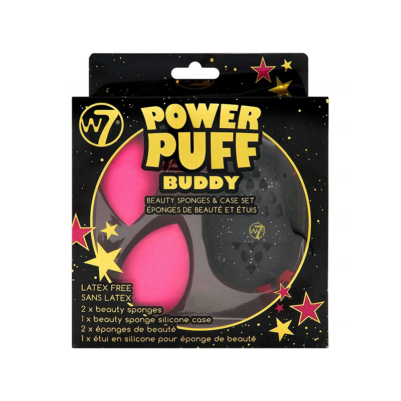 W7 Power Puff Buddy Beauty Sponges & Case Set (2652)