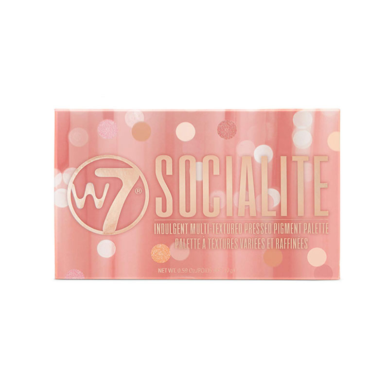 W7 Socialite Indulgent Multi - Textured Pressed Pigment Palette