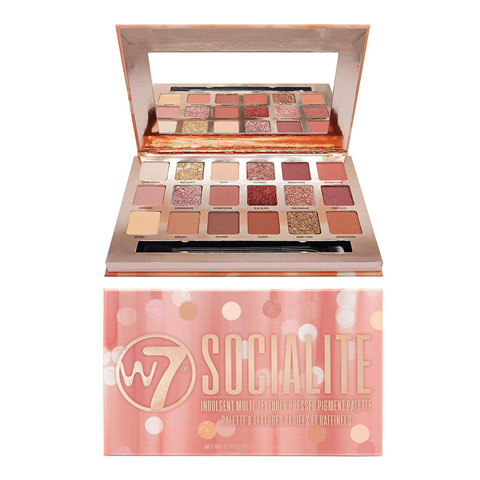 W7 Socialite Indulgent Multi - Textured Pressed Pigment Palette