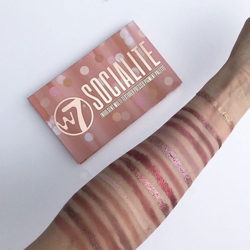 W7 Socialite Indulgent Multi - Textured Pressed Pigment Palette