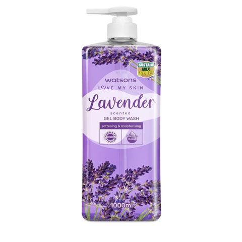 Watsons Love My Skin Lavender Scented Gel Body Wash 1000ml