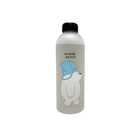 Webabe Bears Plastic Water Bottle 1000ml - White Bear