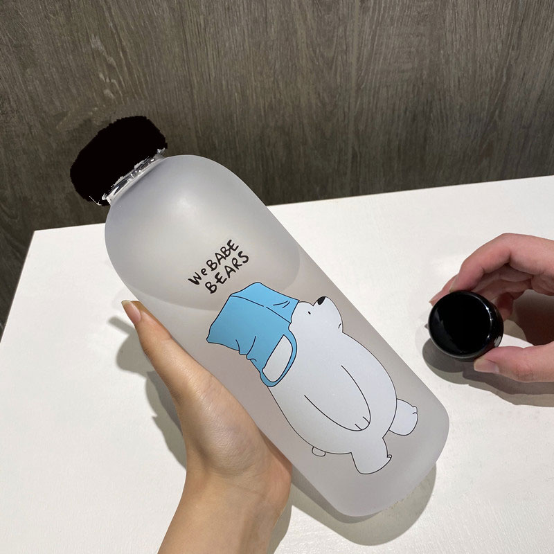 Webabe Bears Plastic Water Bottle 1000ml - White Bear