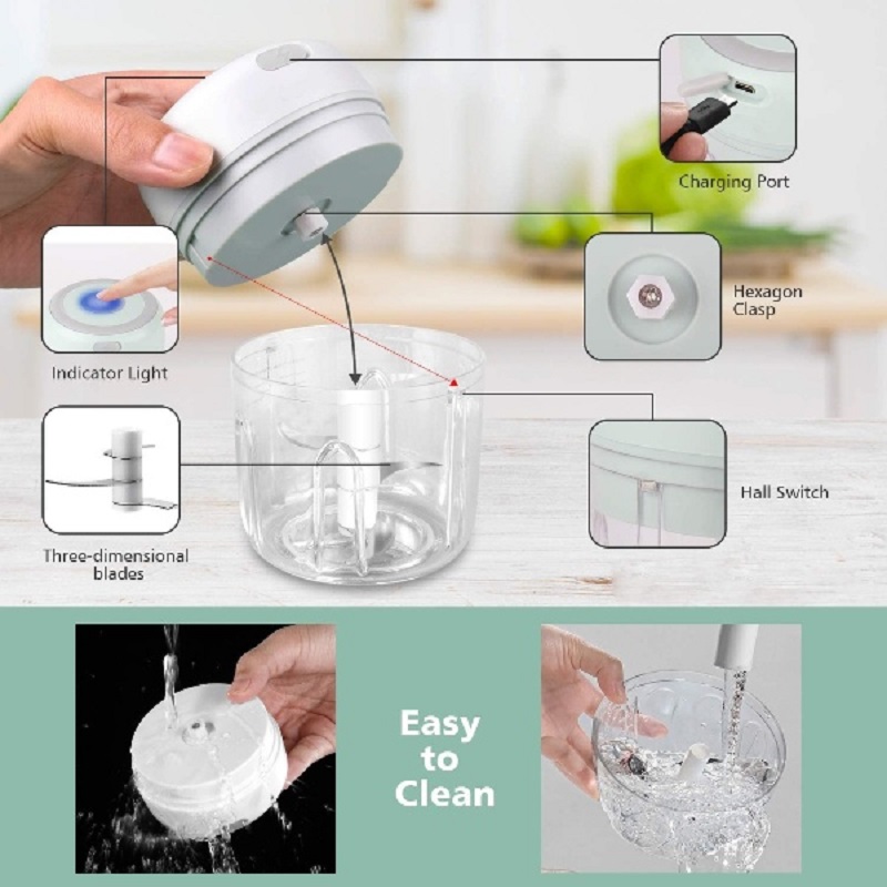 Wireless Portable Electric Food Chopper - Green (1001083)