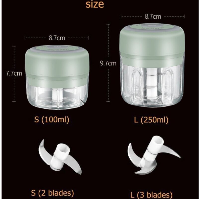Wireless Portable Electric Food Chopper - Green (1001083)
