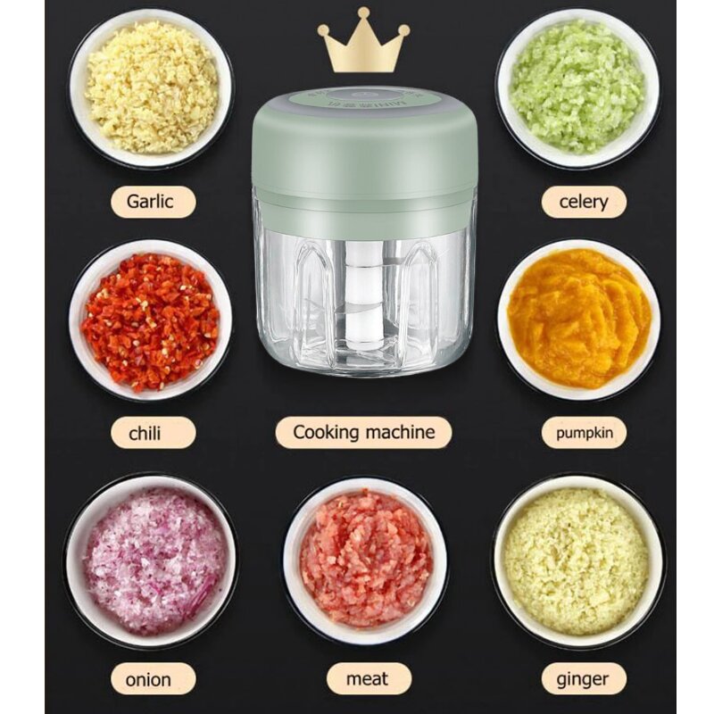 Wireless Portable Electric Food Chopper - Green (1001083)