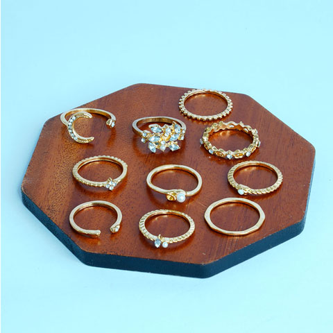Women Female Fashion Different Rings - 10pcs
