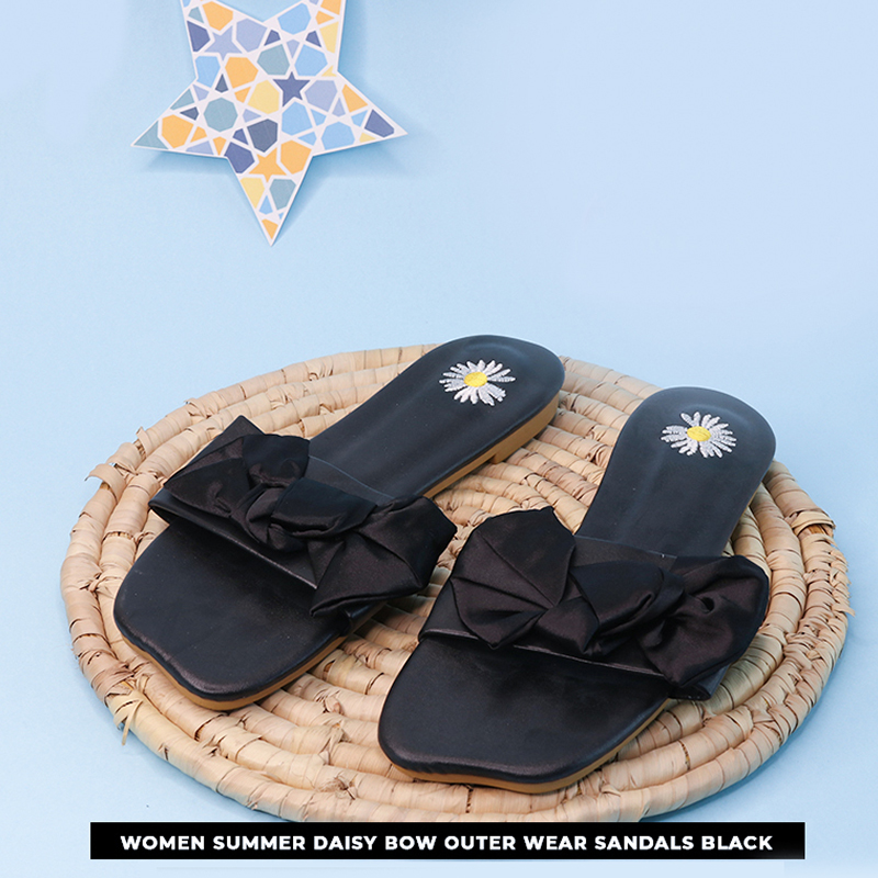Women Summer Daisy Bow Outer Wear Sandals