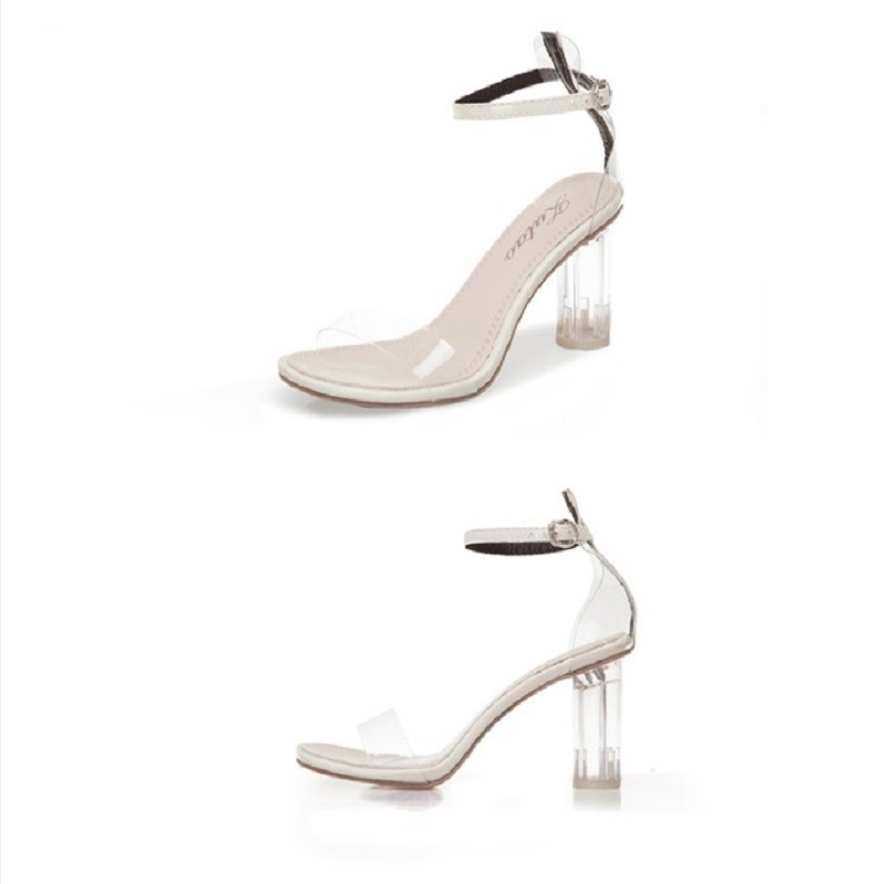 Women's Open Toe Transparent High Heels