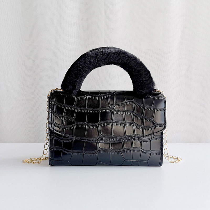 Women's Simple Crocodile Pattern One-Shoulder Chain Bag (301080)