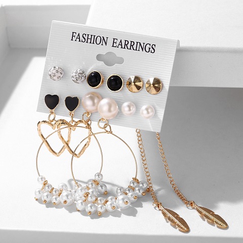 Women's Trendy Earring Set - 6 Pairs (48)