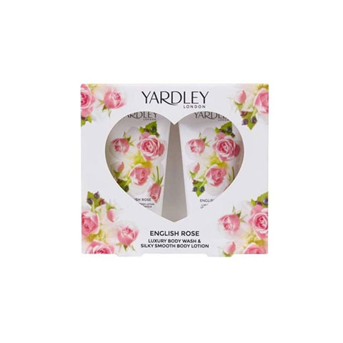 Yardley London English Rose Luxury Body Wash & Silky Smooth Body Lotion Gift Set