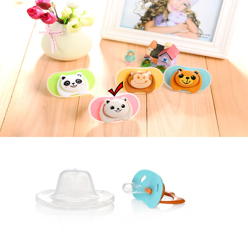 Zhuan Zhuan Xiong Cartoon Pacifier Baby Soother - Pink